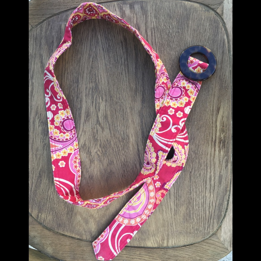VERA BRADLEY RASPBERRY FIZZ CLOTH BELT